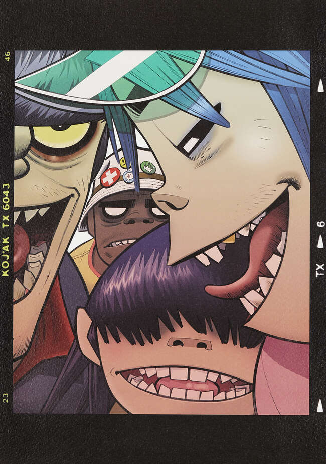 
	
		Jamie Hewlett,
		British b.1968-
		 
		Gorillaz Demon Days Live Programme,...