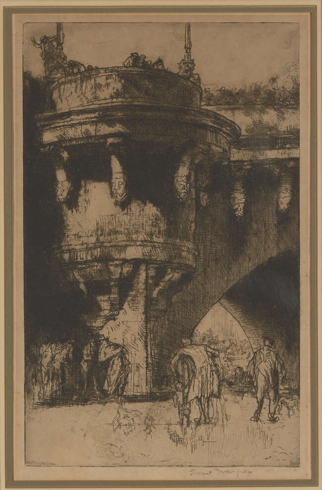 
	
		Sir Frank Brangwyn RA RWS RBA, 
		 
		British 1867-1956; 
		 
		 
		Buttress of the...
