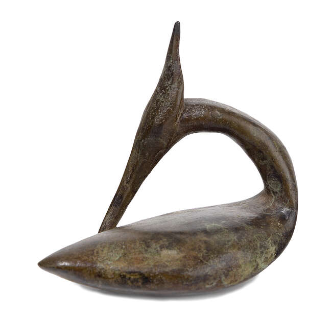 
	
		Guy Taplin, 
		British b.1939 - 
		 
		Preening miniature grebe; 
		 
		bronze,...