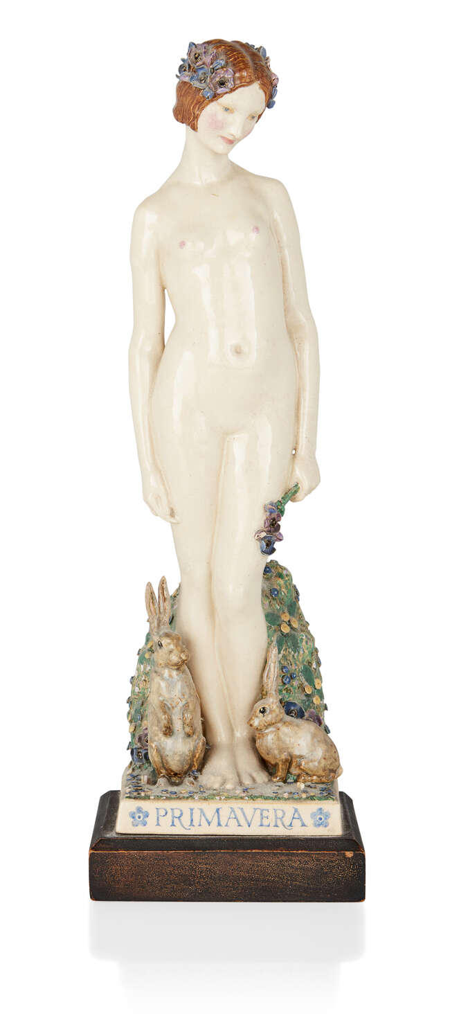 
	
		Harry Parr (1882-1966), 
		 
		&#39;Primavera&#39; model of a female nude with rabbits, 1926,...