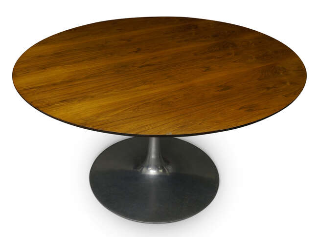Maurice Burke (1921-2013) for ArkanaTulip style dining table, circa 1970Rosewood veneer,...