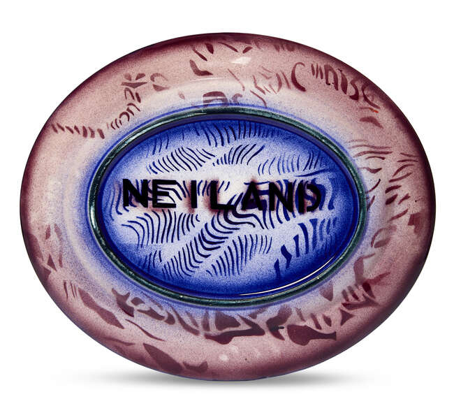 
	
		Brendan Neiland, 
		British b.1941- 
		 
		Untitled platter; 
		 
		unique...