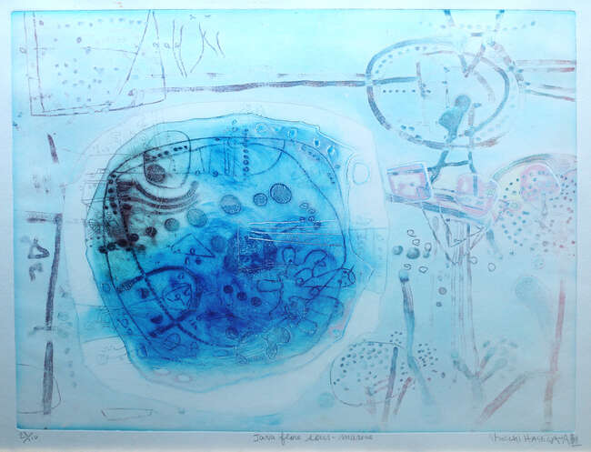 
	
		Shoichi Hasegawa, 
		Japanese b.1929- 
		 
		Java fiore Sous-marine;
		 
		etching...