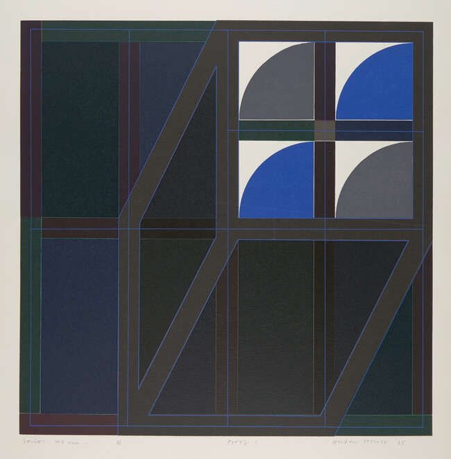 
	
		Gordon House,
		British 1932-2004-
		 
		Series 40cm E, 1965;
		 
		screenprint in...