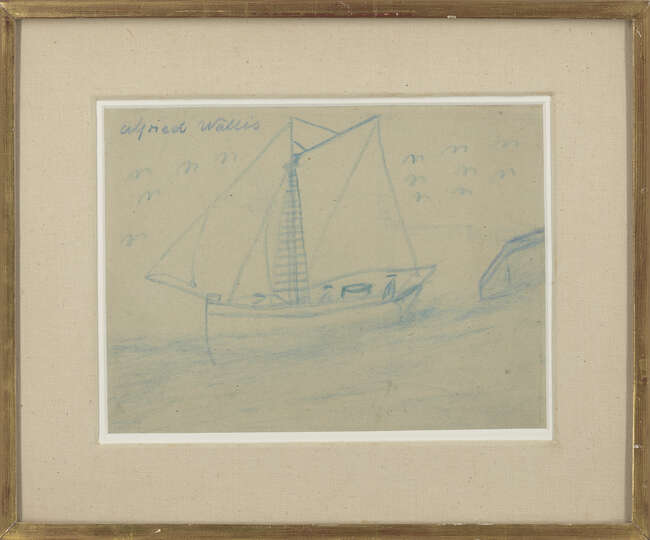 
	
		Alfred Wallis, 
		British 18551942 - 
		 
		Untitled (Double-sided); 
		 
		pencil...