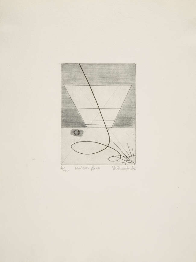 
	
		Stanley William Hayter CBE, 
		British 1901-1988-
		 
		Horizon Bars [Black &...