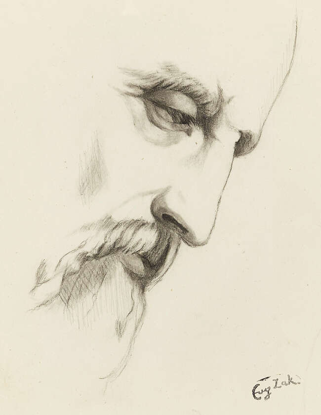 Eugène Zak, 
Polish 1884-1926- 
Profile of a gentleman; 
pencil on paper, with the Artist's...