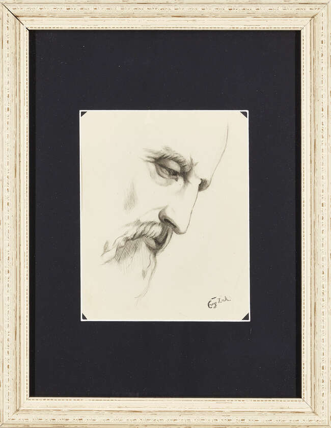 Eugène Zak, 
Polish 1884-1926- 
Profile of a gentleman; 
pencil on paper, with the Artist's...