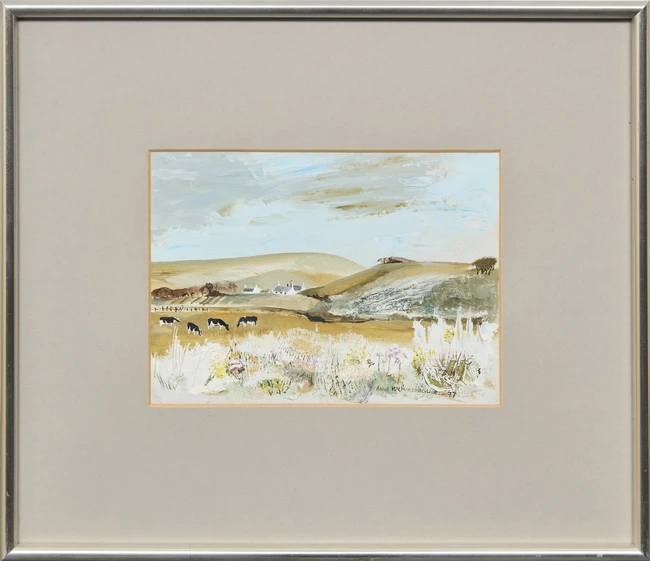 Anna Macmiadhachain, British active c.1977-1999 - Kimmeridge, Dorset, 1977; oil on paper, signed...