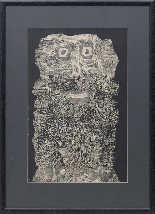 Jean Dubuffet, French 1901-1985, Composition Barbe, 1959; collotype on paper, unsigned, from the...
