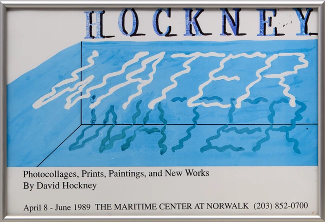 After David Hockney OM CH RA, British b.1937- Hockney and Water poster, 1989; offset lithographic...
