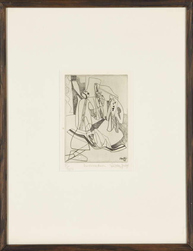 
	
		Stanley William Hayter CBE, 
		British 1901-1988- 
		 
		Invocation [Black & Moorhead...