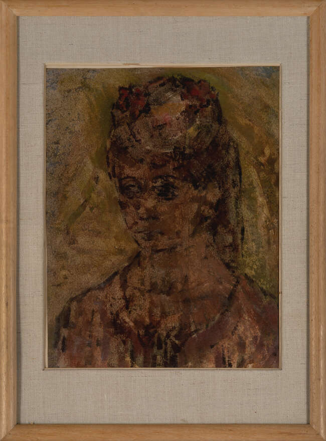 
	
		Mary Kessell, 
		British 1914-1977 - 
		 
		Self-Portrait; 
		 
		oil and gouache...