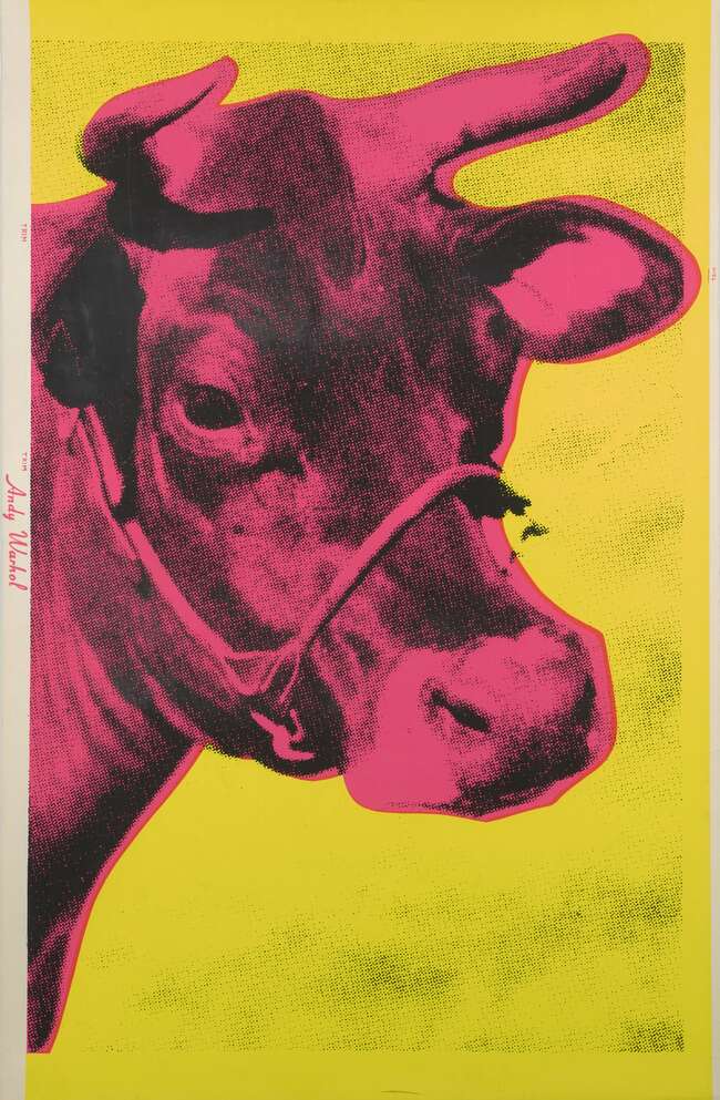 
	
		Andy Warhol, 
		American 1928-1987- 
		 
		Cow, 1966; 
		 
		screenprint wallpaper in...
