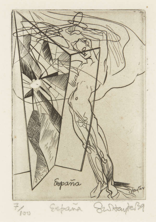 
	
		Stanley William Hayter CBE, 
		British 1901-1988; 
		 
		España [Black & Moorhead 127],...