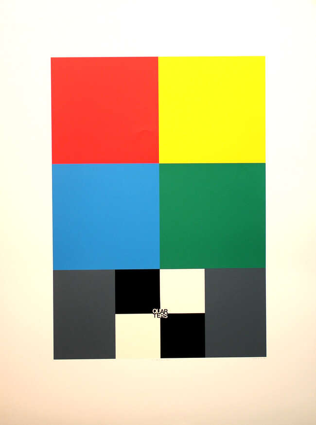 
	
		Sir Peter Blake CBE RDI RA, 
		British b.1932- 
		 
		Q is for Quarters; 
		 
		