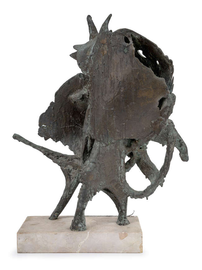 
	
		Otto Hitzberger, 
		German 1904-2002 - 
		 
		Sculpture piece, 1966; 
		 
		patinated...