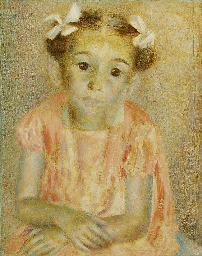 
	
		Dod Procter RA,
		British 1891-1972-
		 
		The Party Frock;
		 
		oil on canvas,...