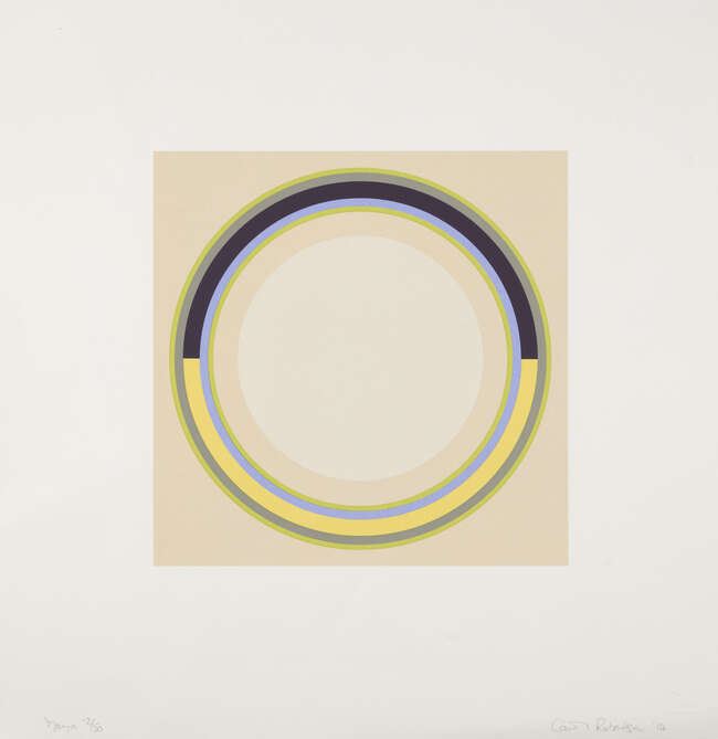 
	
		Carol Robertson,
		British b.1955-
		 
		Maya, 2014;
		 
		screenprint in colours on...