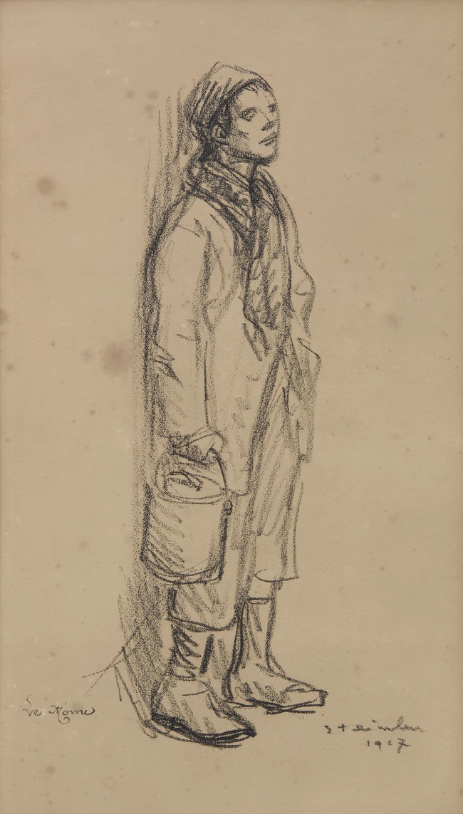 After Theophile Alexandre Steinlen, Swiss 1859-1923, Le Môme, 1917; monochrome lithograph on...