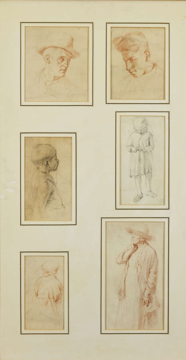 
	
		H M F Taylor NEAC, 
		British exh.1921- 
		 
		Figures and head studies; 
		 
		