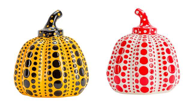 
	
		Yayoi Kusama, 
		Japanese b.1929- 
		 
		Pumpkin, 2016; 
		 
		two painted cast resin...