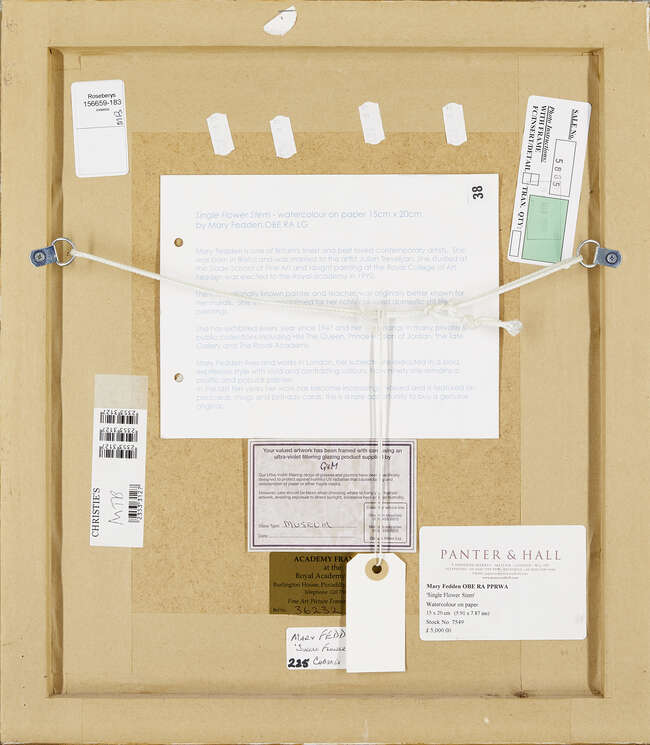 
	
		Mary Fedden OBE RA PPRWA, 
		British 1915-2012-
		
		Single Flower Stem, 2006;
		
		