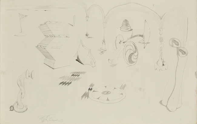 To Be Sold with No Reserve: Anthony Benjamin, British 1931-2002 - Untitled, 1976; 
pencil on...