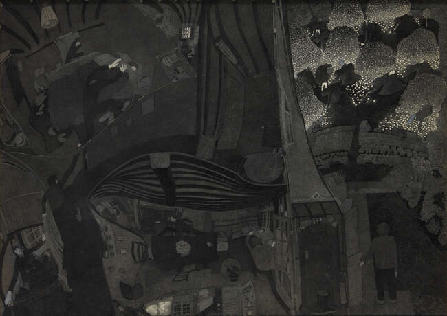 
	
		Andrew Martin,
		British mid/late 20th century-
		
		Fantasy, 1971-1973;
		
		pen,...