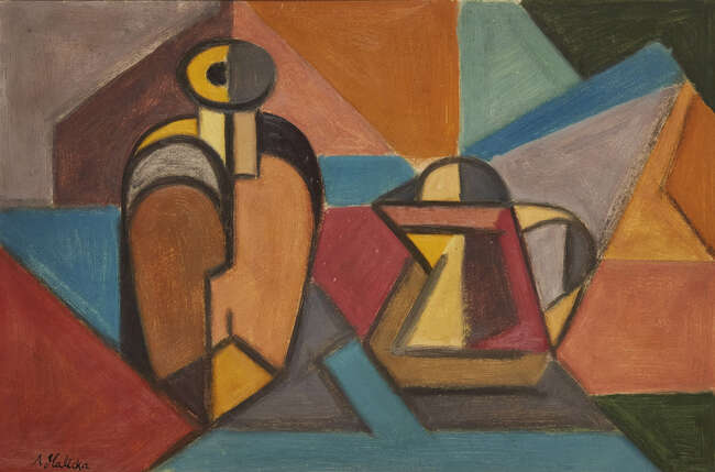 
	
		Alice Halicka (Alicja Halicka), 
		Polish 1894-1975- 
		 
		Nature morte, circa 1912;...