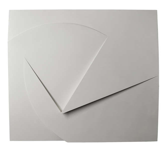 Garth Evans,
British b.1934- 
 
White Relief, 1963; 
 
hardboard, polyurethane, plywood, signed...