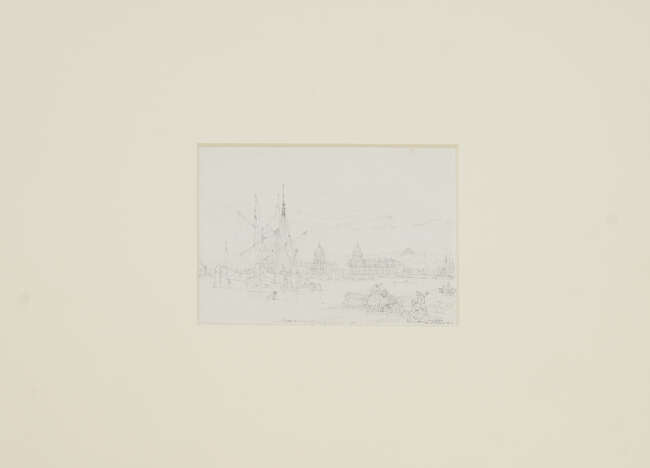 
	
		Edward William Cooke RA, 
		British 1811-1880- 
		 
		Stone Barge (London Bridge);...