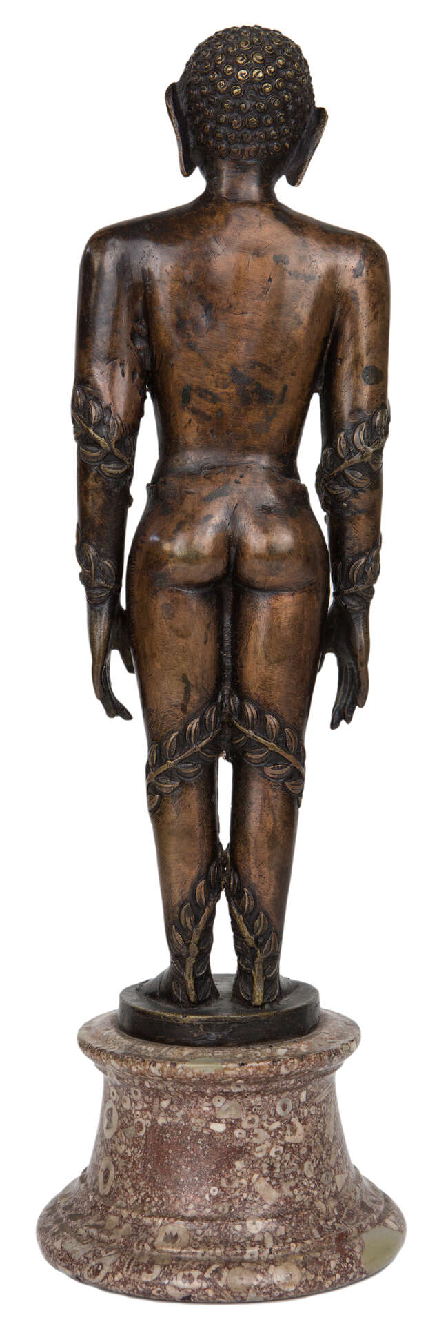 
	
		A bronze sculpture of the Jain hero Bahubali, India, Karnataka, late 19th century,...