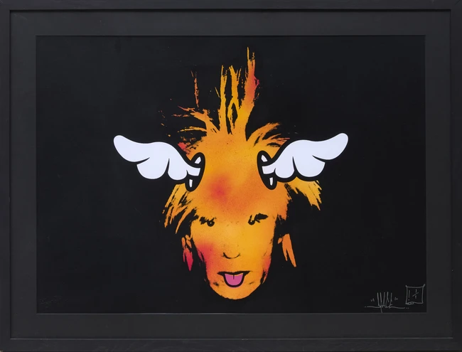 D*Face (Dean Stockton), British b.1978- A*Hole (Orange), 2005; unique screenprint in colours on...