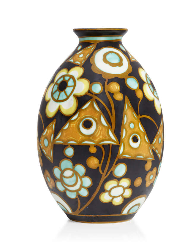 
	
		Charles Catteau (1880-1966), a Keramis earthenware vase
		c.1927, Printed factory marks,...