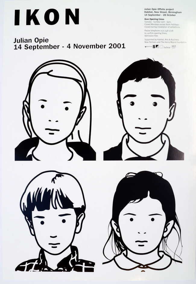 
	
		Julian Opie, 
		British b.1958- 
		IKON - Julian Opie Offsite Project Habitat, New...