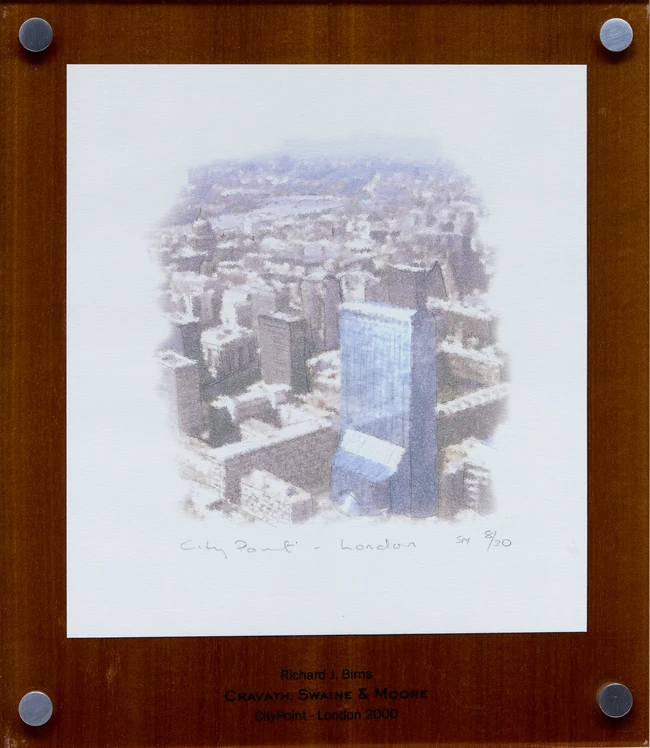 British School, 21st Century
City Point, London; 
2 lithographs in colour, signed in pencil...