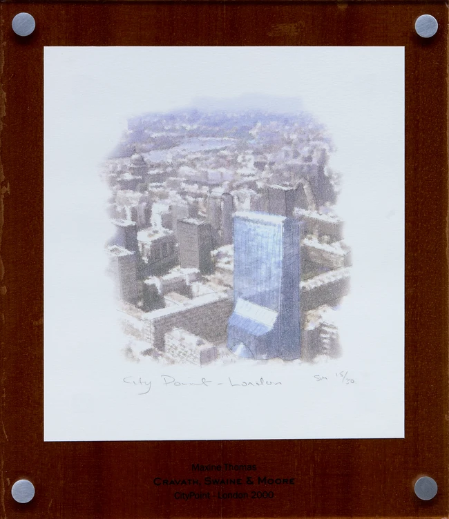 British School, 21st Century
City Point, London; 
2 lithographs in colour, signed in pencil...