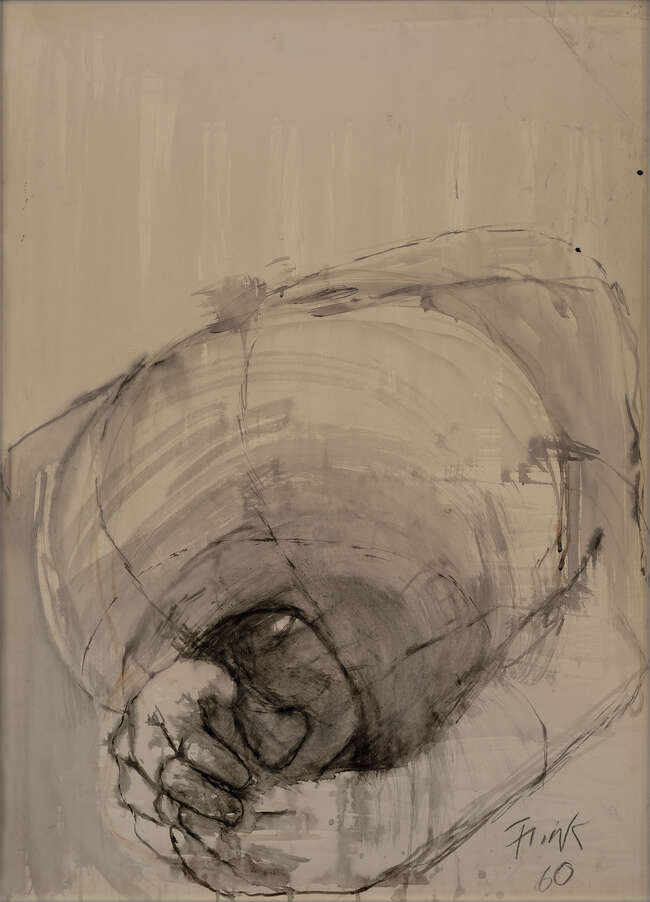 
	
		Dame Elisabeth Frink RA, 
		British 1930-1998 - 
		 
		Birdman, 1960; 
		 
		