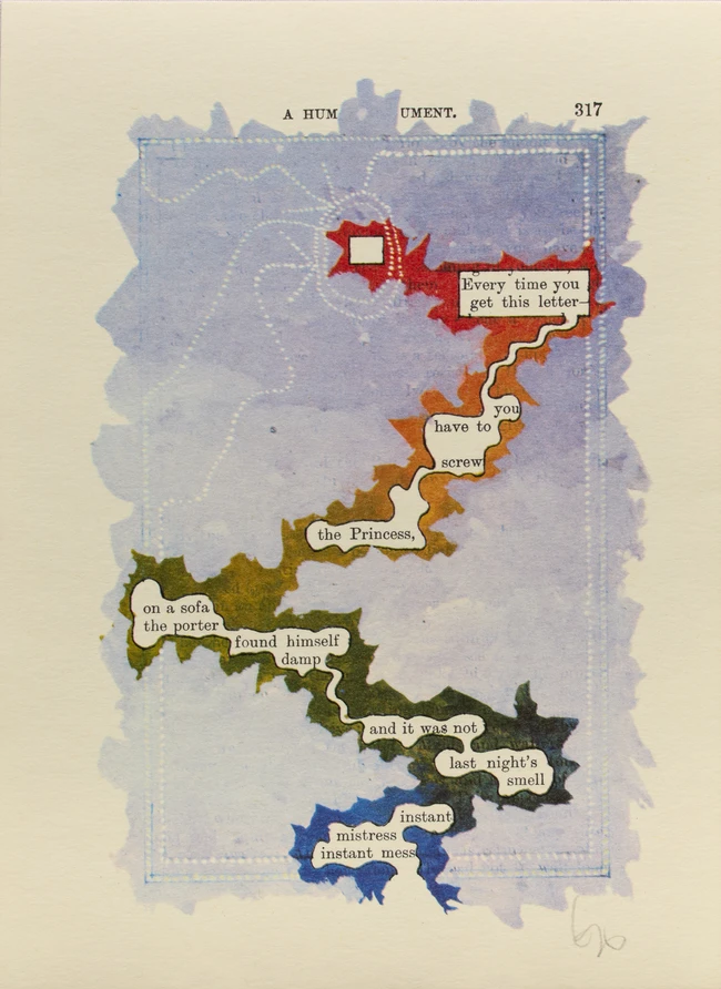 Tom Phillips CBE RA, British 1937-2022, A Humument, Vol IV, 1970; six offset lithographs in...