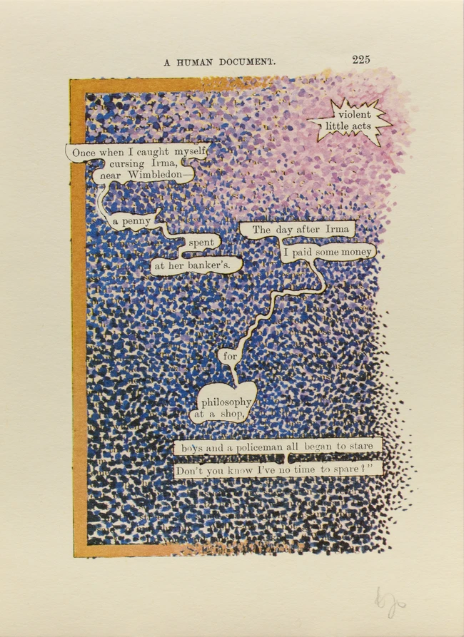Tom Phillips CBE RA, British 1937-2022, A Humument, Vol IV, 1970; six offset lithographs in...