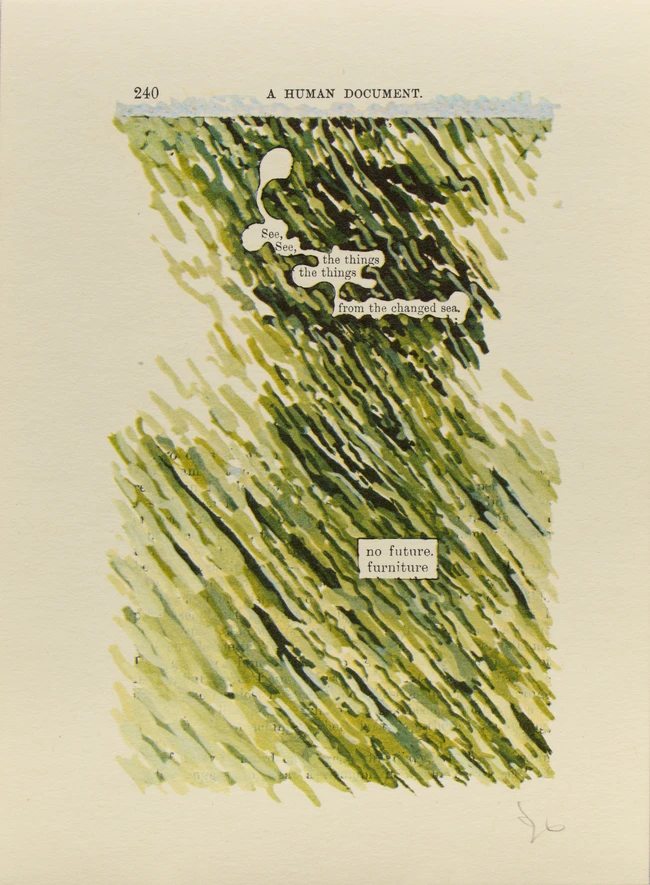 Tom Phillips CBE RA, British 1937-2022, A Humument, Vol IV, 1970; six offset lithographs in...