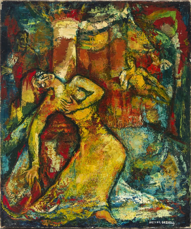 To Be Sold with No Reserve: Arthur Greuell, Belgian 1891-1966 - Salomé; oil on canvas,...