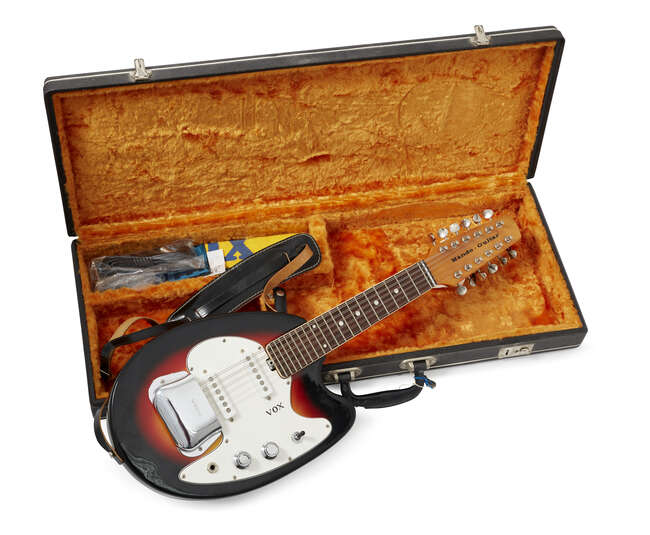 
	
		A c.1964-66 Vox V257 Mando 12 String Electric Guitar In Sunburst Finish, serial no....