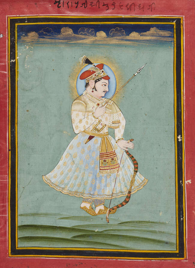 
	
		Portrait of Rao Mukund Singh of Kota, Mewar, Rajasthan, North India, mid-19th century,...