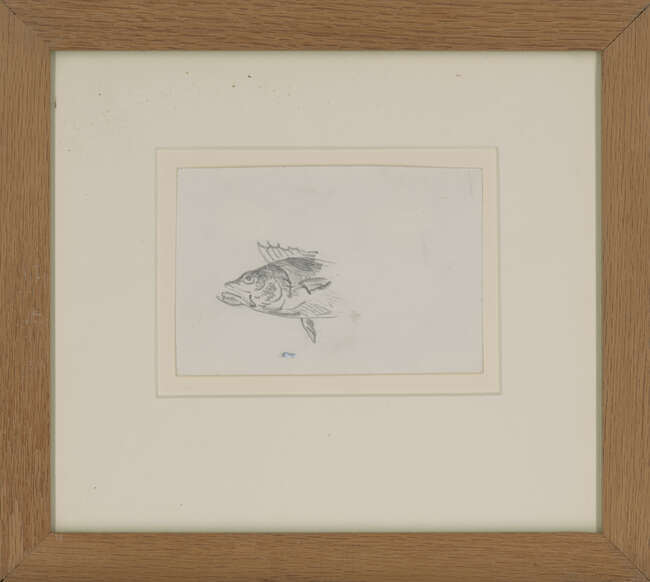 
	
		René Magritte, 
		Belgian 1898-1967- 
		 
		Deux Feuilles & Poission, circa 1945 ;...