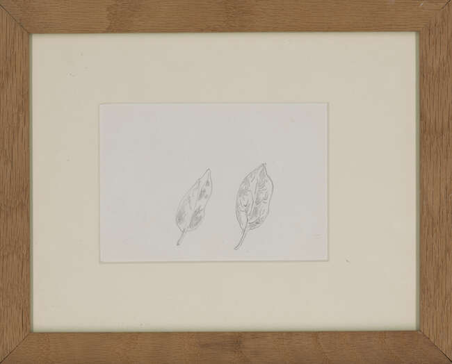 
	
		René Magritte, 
		Belgian 1898-1967- 
		 
		Deux Feuilles & Poission, circa 1945 ;...
