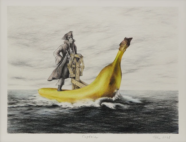 To Be Sold with No Reserve: Liu Yan, Chinese 21st Century- Captain, 2021; giclée print in...