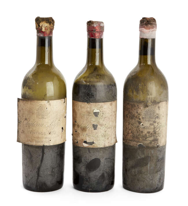 
	
		Three bottles of Chateau Lafite Rothschild, 1893 (3)

	

