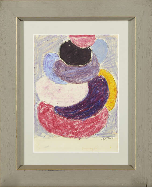 
	
		Sir Terry Frost RA, 
		British 1915-2003- 
		 
		Untitled, 1970; 
		 
		wax pastel and...